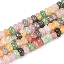 (52) Непрозрачная лаванда Стеклянные бусины, имитация турмалина, рондель, окрашенные, разноцветные, 8~8.5x4.5~5 мм, отверстие : 1~1.2 мм, около 155~159 шт / нитка, 30.12~31.30 дюйм (76.5~79.5 см)