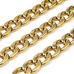 Золотой 316 хирургические бордюрные цепи из нержавеющей стали, ионное покрытие (ip), несварные, с катушкой, золотые, 19.5x13.5x4 мм