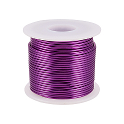Фиолетовый Круглая алюминиевая проволока, гибкая металлическая проволока, цветочная проволока для поделок и поделок, фиолетовые, 12 датчик, 2 мм, около 30 м / рулон