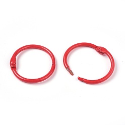 Red Loose Leaf Book Binder Hinged Rings, Red, 31mm