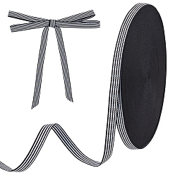 Черный Полиэфирная лента, аксессуары для одежды, чёрные, 3/8 дюйм (10 мм)