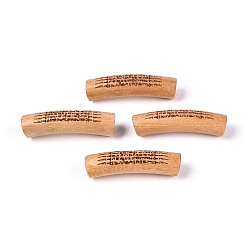 Bocote Натуральные бусины из дерева бокоте, изогнутая трубка, 33~35x8~8.5 мм, отверстие : 2~3 мм