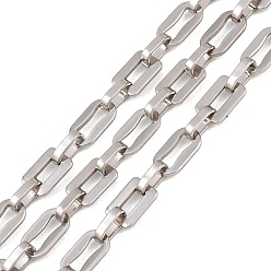 Нержавеющая Сталь Цвет 201 цепи прямоугольные звенья нержавеющие, несварные, с катушкой, цвет нержавеющей стали, ссылка: 14x7.5x1.5мм и 12x8x1.5мм