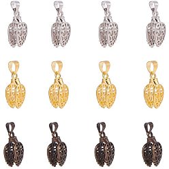 (52) Непрозрачная лаванда Латуни ледоруб и щепотку поручительств, разноцветные, 18.5 мм, отверстие : 5x4 мм