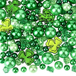 (52) Непрозрачная лаванда 86 шт. 3 стили пластиковые круглые бусины с имитацией жемчуга без отверстия, с 12шт. PP пластиковыми бусинами-клеверами, 40шт. акриловые искусственные ледяные бусины, разноцветные, 10~20 мм