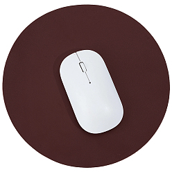 Flat Round Leather Mouse Pad, Flat Round, 220x2mm