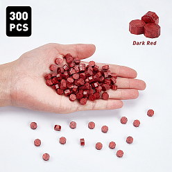 Dark Red CRASPIRE Sealing Wax Particles Kits for Retro Seal Stamp, with Stainless Steel Spoon, Candle, Plastic Empty Containers, Dark Red, 307pcs/set