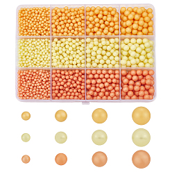 (52) Непрозрачная лаванда 2610 шт. искусственные жемчужные бусины из смолы, круглые, без отверстия , матовые, разноцветные, 3~6 мм