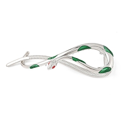 Платина Литые шпильки для волос для женщин и девочек, змея, платина, 103x30.5x25.5 мм