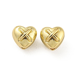 Golden Alloy Beads, Long-Lasting Plated, Lead Free & Cadmium Free & Nickel Free, Heart, Golden, 7x8x8mm, Hole: 1.6mm
