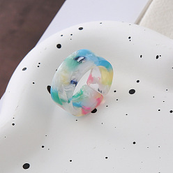 Разноцветный Цветные акриловые регулируемые открытые манжеты для женщин, красочный, внутренний диаметр: регулируемый