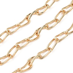Настоящее золото 18K Сплавные звенья цепей, несварные, реальный 18 k позолоченный, 15x7x2 мм
