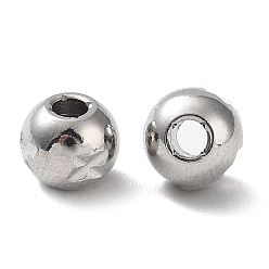 Stainless Steel Color Non-Tarnish 303 Stainless Steel Beads, Round, Stainless Steel Color, 5.5x5mm, Hole: 2mm