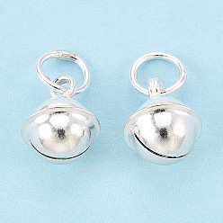 Серебро 925 серебряные колокольчики, с прыжковых колец, серебряные, 8x7 мм, отверстие : 3.5 мм