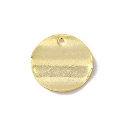 Real 24K Gold Plated Brass Pendants, Cadmium Free & Lead Free, Flat Round Charms, Real 24K Gold Plated, 15x15x1mm, Hole: 1.4mm