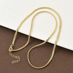 Настоящее золото 18K 2.8Мм латунные цепочки из пшеницы для женщин, стойки покрытие, долговечный, без свинца и без кадмия, реальный 18 k позолоченный, 17.64 дюйм (44.8 см)