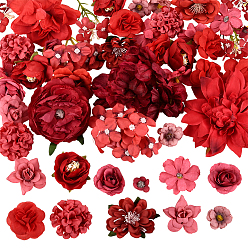 (123L) Белый крем непрозрачный блеск 3 сумки 3 стили ткань цветок, искусственные цветочные головки, для поделок декоративный венок вечерние день рождения украшение дома, огнеупорный кирпич, 12.5~80x22~143x20~105 мм