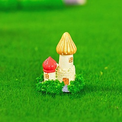 Лимонный шифон Украшение для замка из смолы, микроландшафтные украшения сада, лимонный шифон, 30x24x38 мм