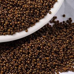 (RR4492) Дуракоат Окрашенный Непрозрачный Коньяк Миюки круглые бусины рокайль, японский бисер, (rr 4492) непрозрачный коньяк, окрашенный в дюракоат, 15/0, 1.5 мм, отверстие : 0.7 мм, о 5555шт / бутылка, 10 г / бутылка