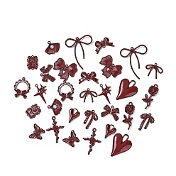 Mixed Shapes Акриловые подвески краскораспылительные, с ABS имитации жемчуга, без свинца, без кадмии и без никеля, разнообразные, 16.5~37x13.5~44.5x2.5~6 мм, отверстие : 1.4~9.5 мм