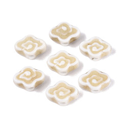 Moccasin Handmade Porcelain Beads, Bright Glazed Porcelain, Cloud, Moccasin, 9~10x13~14x5~6mm, Hole: 1.6~1.8mm