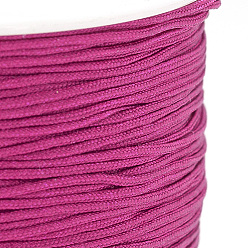 Medium Violet Red Nylon Thread, Chinese Knotting Cord, Medium Violet Red, 0.4mm, about 174.98 Yards(160m)/Roll