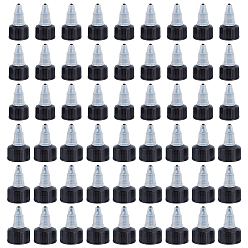 Черный 100шт. 2 стили пластиковых крышек для бутылок, чёрные, 4~4.15x2.3~2.7 мм, 50 шт / стиль