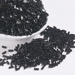 (QTL401) Black MIYUKI Quarter TILA Beads, Japanese Seed Beads, 2-Hole, (QTL401) Black, 5x1.2x1.9mm, Hole: 0.7mm, about 24000pcs/500g