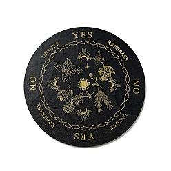 Other Plants Маятниковая доска из тополя, деревянная гадальная доска для биолокации, для колдовства принадлежности для викканского алтаря, плоско-круглые, чёрные, Растение, 200x4.5 мм