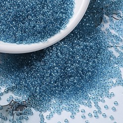 (RR1880) Transparent Blue Gray Gold Luster MIYUKI Round Rocailles Beads, Japanese Seed Beads, (RR1880) Transparent Blue Gray Gold Luster, 11/0, 2x1.3mm, Hole: 0.8mm, about 1100pcs/bottle, 10g/bottle