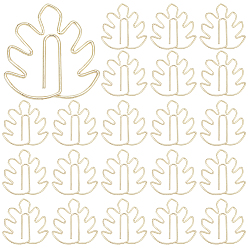 Золотой 50шт. железные скрепки, клипсы для закладок, лист монстры, золотые, 30x31x1 мм