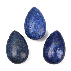 Ляпис-Лазурь Природный лазурит подвески, окрашенные, слезинки, 28~28.5x18~18.5x6~6.5 мм, отверстие : 2.5~3 мм
