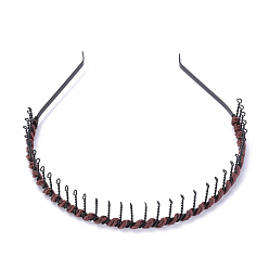 Kamel Haar-Accessoires Eisenhaarband Zubehör, mit Polyester, Kamel, 123 mm, 22.5 mm