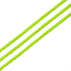 Зелено-Желтый Экологически чистые окрашенные круглые нейлоновые хлопковые шнуры с нитками, зеленый желтый, 1 мм, 20 ярдов / рулон