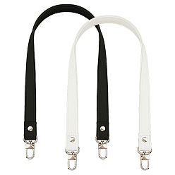 (52) Непрозрачная лаванда 2 шт 2 цвета ремни сумки из искусственной кожи, с сплава цинка застежками, для аксессуаров для замены сумок, платина, разноцветные, 60~64x2x0.45 см, 1 шт / цвет