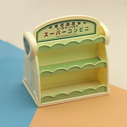 Белый Пластиковые миниатюрные украшения, аксессуары для домашнего кукольного домика с микро-ландшафтом, книжная полка, белые, 104x68x109 мм