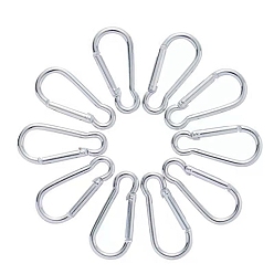 Серебро Застежки для брелков из алюминиевого сплава, серебряные, 46 мм