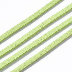 Lawn Green Eco-Friendly Faux Suede Cord, Faux Suede Lace, Lawn Green, 3.0x1.4mm, about 90m/roll