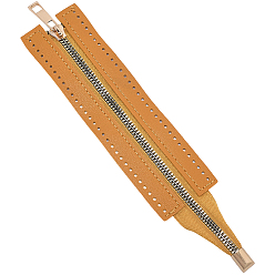 Золотистый 1швейные аксессуары для молний из искусственной кожи, для аксессуаров для тканых сумок своими руками, золотые, 240x53x9.5 мм