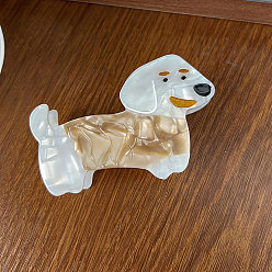 Белый Навахо Заколки для волос в форме когтей из ацетата целлюлозы, аксессуары для волос для женщин и девочек, собака, навахо белый, 110x65 мм