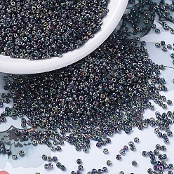 (RR4572) Magic Blue MIYUKI Round Rocailles Beads, Japanese Seed Beads, 11/0, (RR4572) Magic Blue, 11/0, 2x1.3mm, Hole: 0.8mm, about 1100pcs/bottle, 10g/bottle
