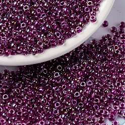 (RR3529) Fancy Lined Magenta Miyuki runde Rocailles Perlen, japanische Rocailles, (rr 3529) ausgefallene magenta gefüttert, 8/0, 3 mm, Bohrung: 1 mm, ca. 19000~20500 Stk. / Pfund
