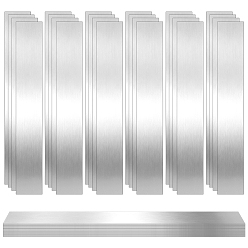 Color de Acero Inoxidable 36 piezas 12 estilos 304 láminas en blanco de acero inoxidable, Rectángulo, color acero inoxidable, 155x25x0.01~0.3 mm, 3 piezas / estilo