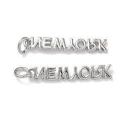 Настоящее золото 18K Латунные подвески, словесные чары, долговечный, стойки покрытие, без свинца и без кадмия, с целью перехода в кольце, реальный 18 k позолоченный, 3.5x23.5x1.5 мм, отверстие : 3 мм