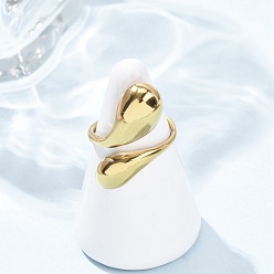 Teardrop 304 из нержавеющей стали манжеты кольца, ионное покрытие (ip), реальный 18 k позолоченный, слеза, внутренний диаметр: 17 мм, Поверхность: 27x16 мм