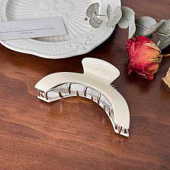 Белый Заколки для волос из ацетата целлюлозы и металлических когтей, аксессуары для волос для женщин и девочек, арка, белые, 91 мм