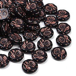 Плоский Круглый Непрозрачные акриловые бусины, красный цвет заплетен, плоско-круглые, 18x5.5 мм, отверстие : 1.8 мм, Около 357 шт / 500 г