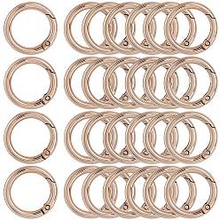 Light Gold 30пружинные кольца из цинкового сплава, Кольцевая форма, золотой свет, 7 датчик, 27x3.5 мм