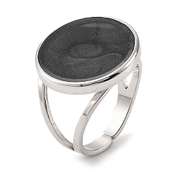 Нержавеющая Сталь Цвет 304 эмалированные открытые манжеты из нержавеющей стали для женщин, круглые, цвет нержавеющей стали, внутренний диаметр: регулируемый