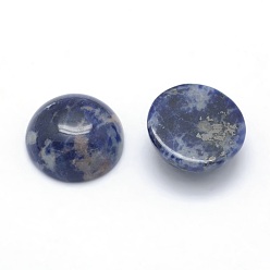 Sodalite Natural Sodalite Cabochons, Half Round, 10x4~5mm